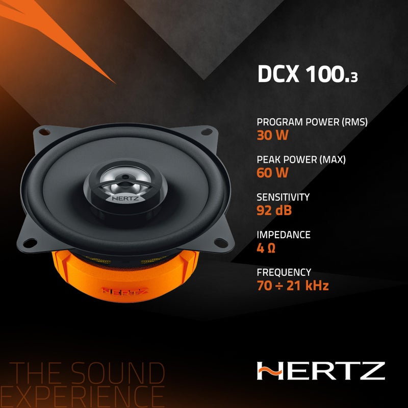 HERTZ مكبرات الصوت التوأمية المتكاملة HERTZ Dieci Series DCX-1003 4" - زوج - Image 2